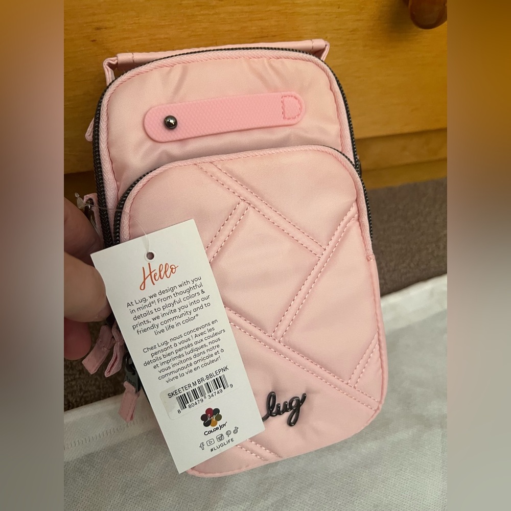 LUG Skeeter Mini Bridge Convertible Crossbody Belt Bag Bubble Pink NWT